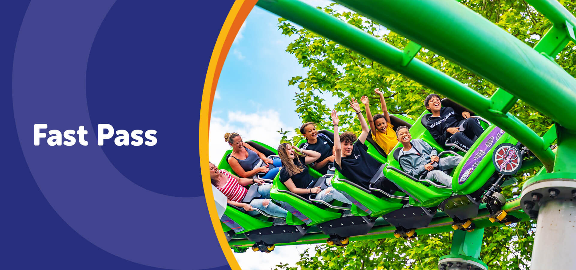 families on a Drayton Manor ride