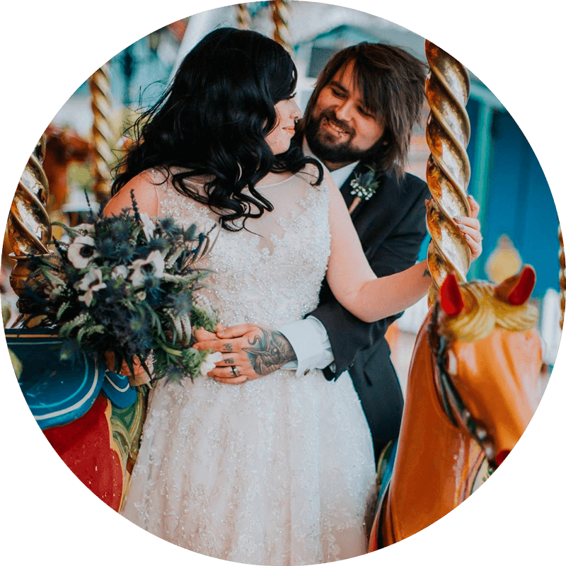 couple on one of Drayton Manor’s rides